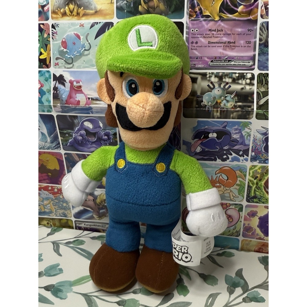 Nintendo‎ Super Mario Luigi Plush 10" Jakks Pacific Stuffed Character Toy